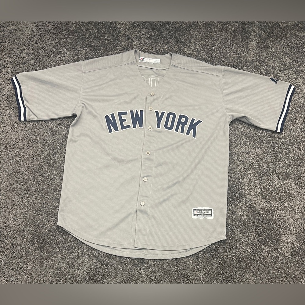 New York Yankees Aaron Judge 99 Majestic Jersey Mens Size XL Gray MLB Stitched